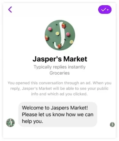 Jasper´s Market | Messenger ads: These ads appear within the messaging interface of social media platforms | Marketing Agency