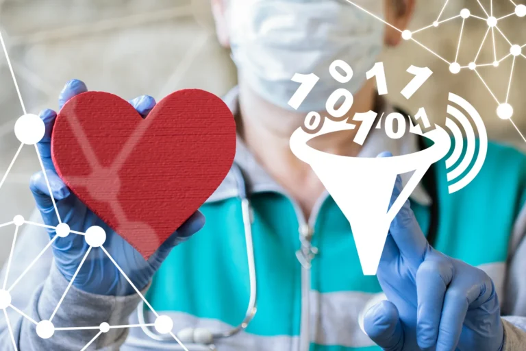 Funnel illustration representing the patient journey in digital health marketing