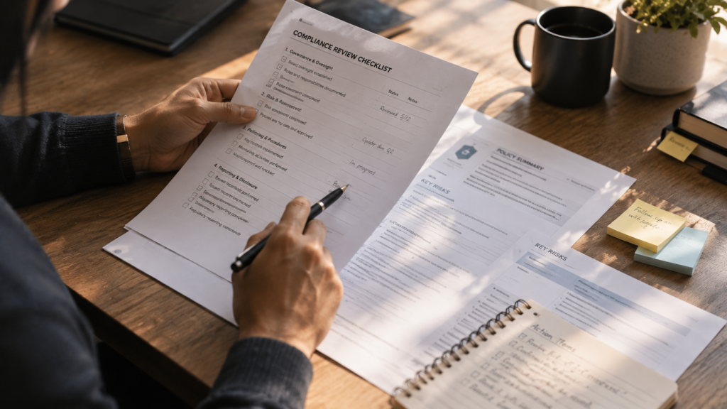 Compliance review checklist for healthcare patient testimonial advertising covering FTC disclosure and HIPAA authorization requirements